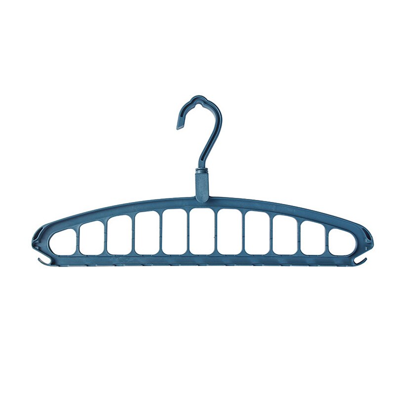 Perchas mágicas de múltiples Compatibilidad de puertos para ropa, tendedero multifunción, estante de ropa de plástico, colgador de secado, colgadores de almacenamiento: blue