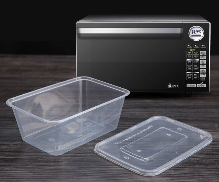 Conteneurs de préparation de repas micro-ondable | Avec couvercles transparents 10paks