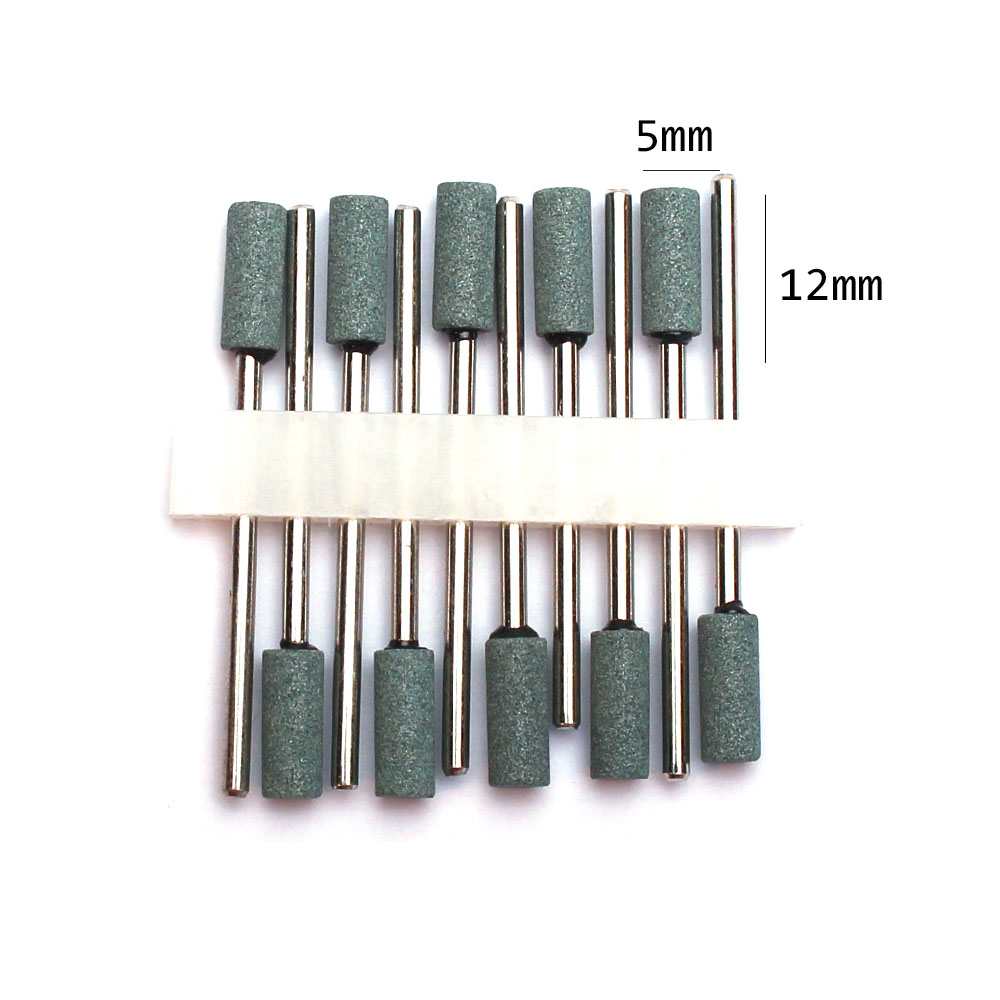 10pc Nail Drill Bits Set Ceramic Stone Manicure Drills Milling Cutters Cuticle Remover Files Electric Burr Tools: Brown