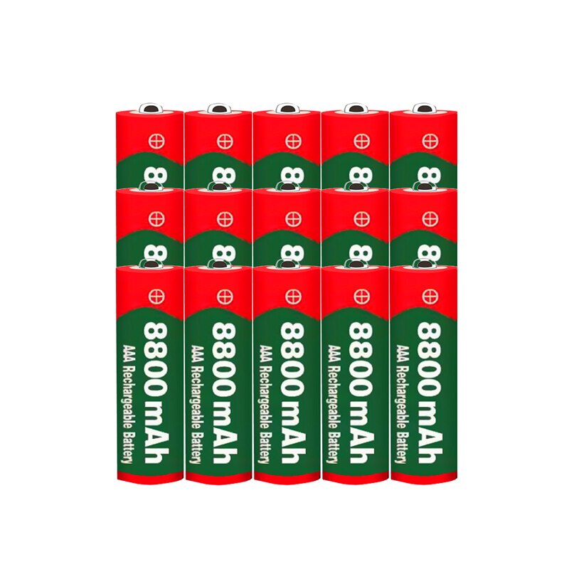 Pilas alcalinas AAA de gran capacidad para juguetes, pilas alcalinas AAA de MAH y 8800 V con control remoto, novedad de 1,5