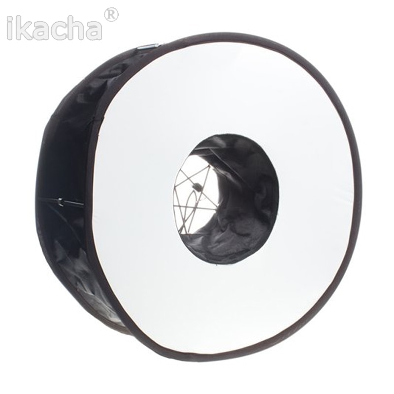 Lightdow 45 cm/18 "Opvouwbare Ring Speedlite Flash Diffuser Macro Schieten Ronde Softbox Voor Canon Nikon Sony Pentax godox Speedlight