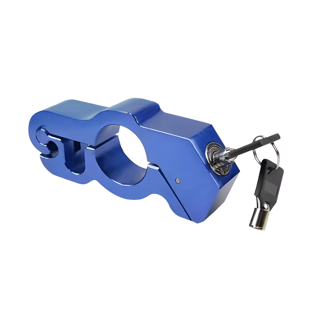 Lucchetto per manubrio in lega per moto Serrature a leva del freno Lucchetto per manubrio Casco antifurto Lucchetto per moto Veicolo elettrico Bici da cross: Blu