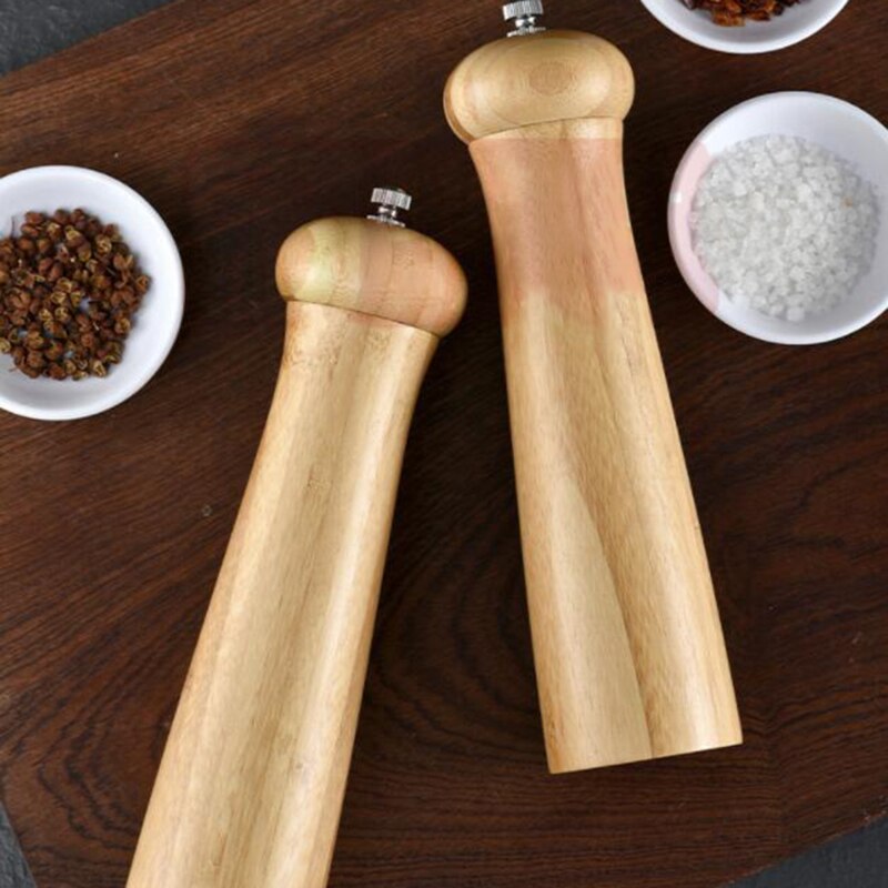Zout En Peper Molen Massief Houten Spice Pepermolen Met Sterke Verstelbare Keramische Molen Keuken Kookgerei Mode