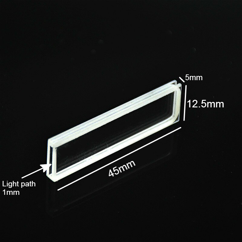 Glass Cuvette (Liquid Sample Cell) 0.4ml Light Path 1mm Absorption Cells For Spectrophotometer Frit Sintering Technology 2 / PK