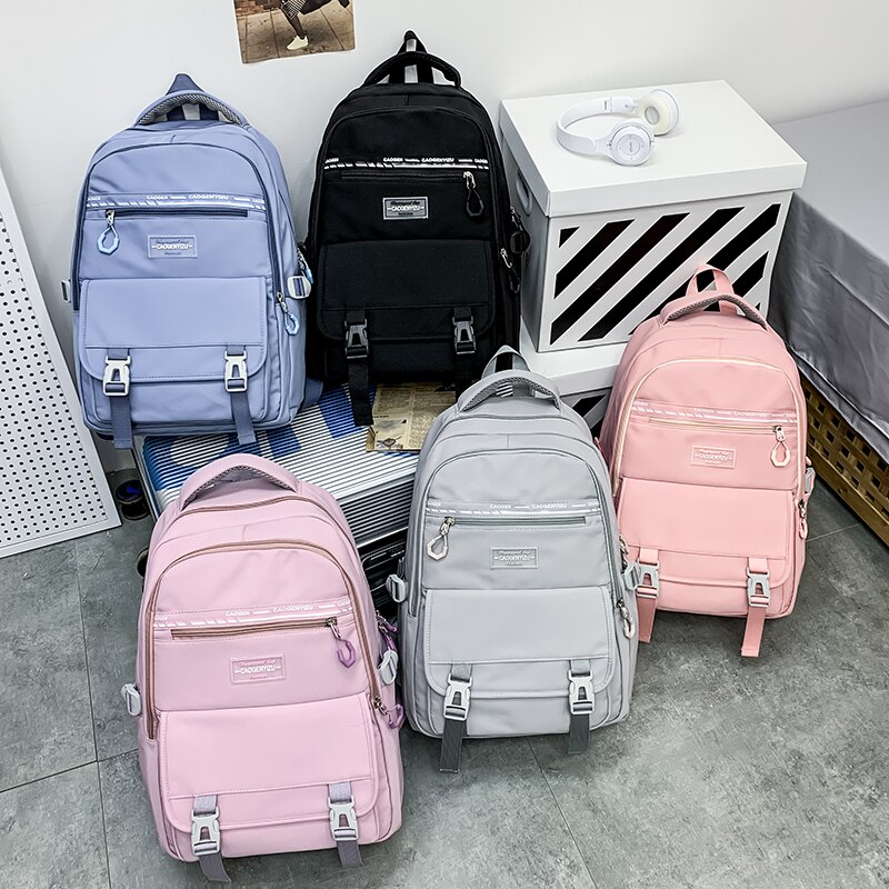 SEETIC Hohe Kapazität Rucksack Multi-Tasche Wasserdicht Rucksack Frauen Einfarbig Frauen Rucksack Nylon Rucksack Weiblichen