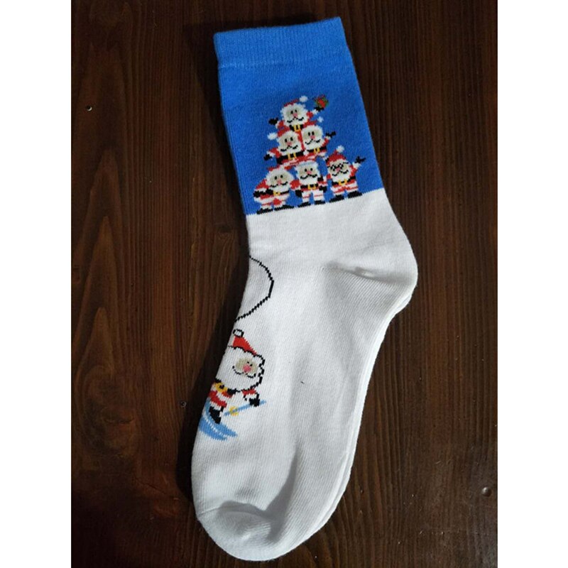 Chaussettes de noël père noël bonhomme de neige en coton, 1 paire, décorations pour la maison, de noël, nouvel an,: A11