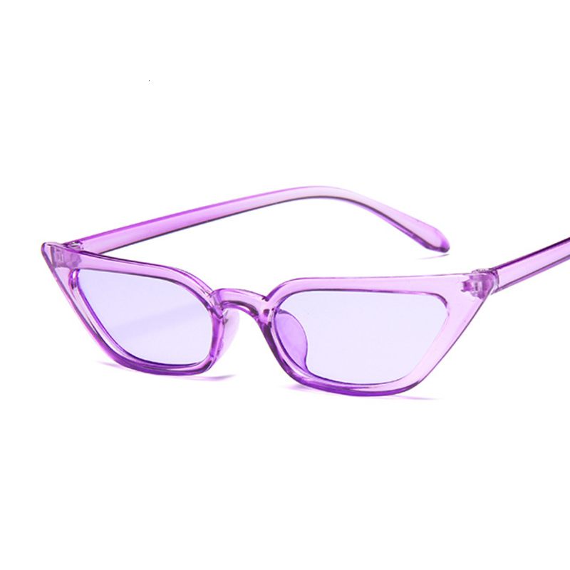 Gafas de sol de de ojo de gato de de lujo de de gafas triangulares estrechas pequeñas gafas de sol Vintage para mujer
