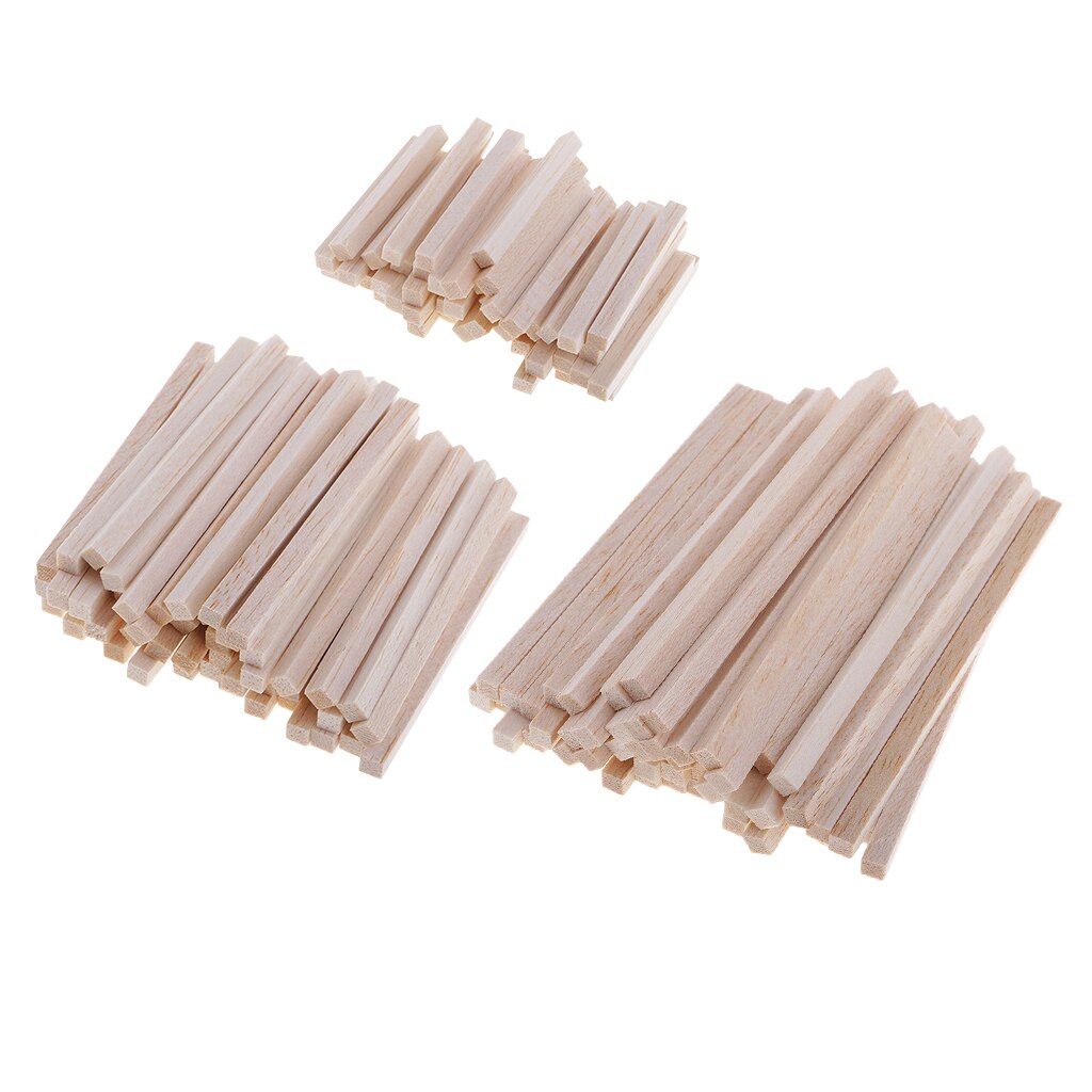 5cm/8cm/11cm Long Wooden Craft Sticks, Wooden Unfinished Square Dowel Rods for