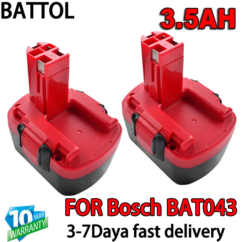 12v para Bosch BAT043 3,5mAH batería Compatible con taladro PSR 12 GSR 12 VE-2,GSB 12 VE-2,PSB 12 VE-2, BAT043 BAT045 BTA120