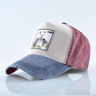 Unisex Baseball Cap Männer Frauen Tiere Stickerei Snapback Hut Frühling Sommer Baumwolle Gewaschen Denim Hip Hop Knochen Casquette: Dark Khaki