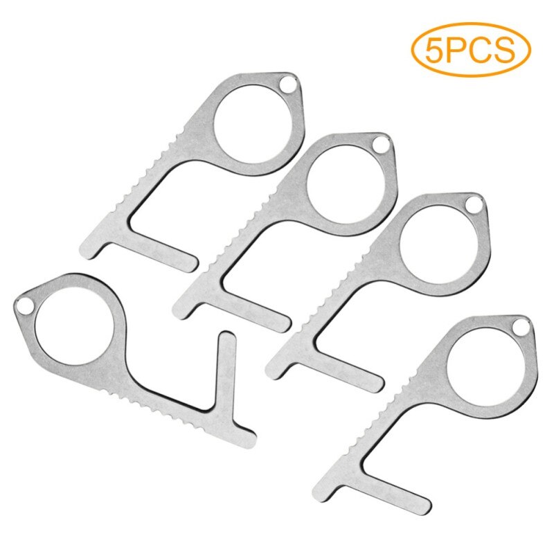 No Touch Door Opener Tool Mini Reusable Handle Tools Press Elevator Button Hand Stick For Home Outdoor: 5Pcs