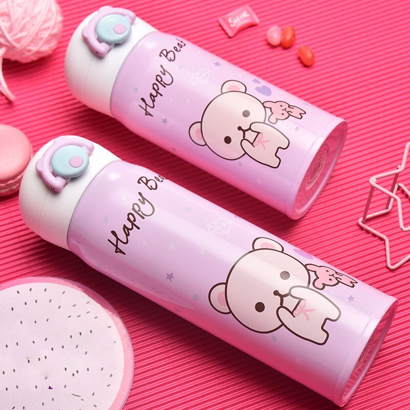 350ML/500ML Kids Thermos Coffee Mug Thermocup Thermos Stainless Steel Water Bottle Vacuum Flasks Insulated for Children
