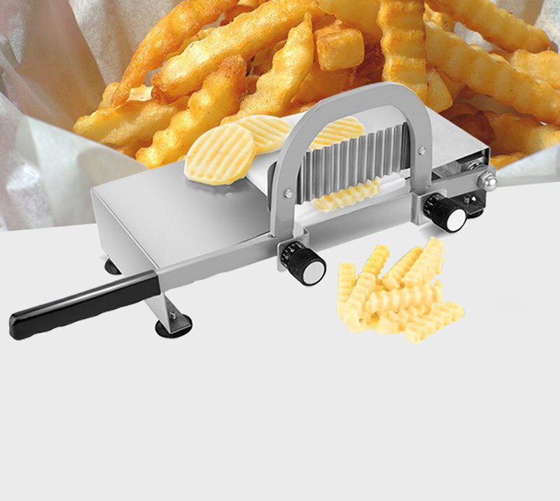 Handleiding Chips Snijmachine, Rvs Wave Frieten Cutter, Wave Patroon Blade Aardappel Wortel Machine