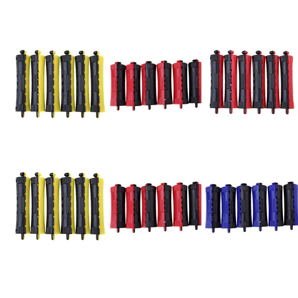 Lots 6 Pieces Assorted Sized Plastic Cold Wave Perm Rod Hair Hairdressing Curler Styling DIY Curling Rollers Set