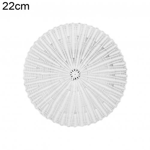 Round Rattan Woven Non-Stick Stuffed Bun Steamer Mat Dim Sum Tool Kitchen Cooking Dumplings Steam Mat Baking Liner: 22 cm