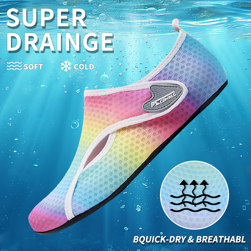 Schnell trocknende Wasserschuhe, rutschfest, atmungsaktiv, Sommer-Aqua-Strandsandale, flacher Schuh, Strand-Slipper für Männer und Frauen, Bach-Schuhe, 1 Paar