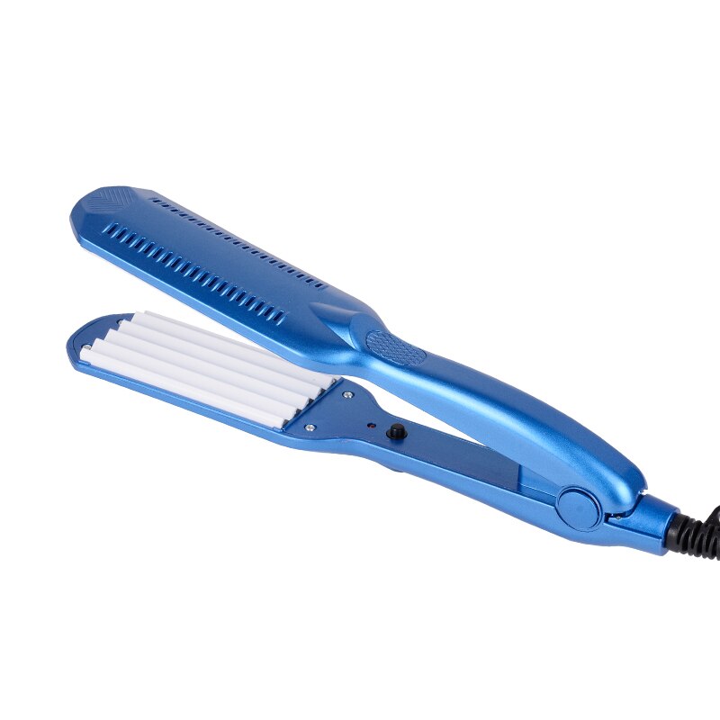 corrugated iron hair straightener iron crimped hairstyle Electronic chapinha corrugation flat irons wave styling tools: Blue