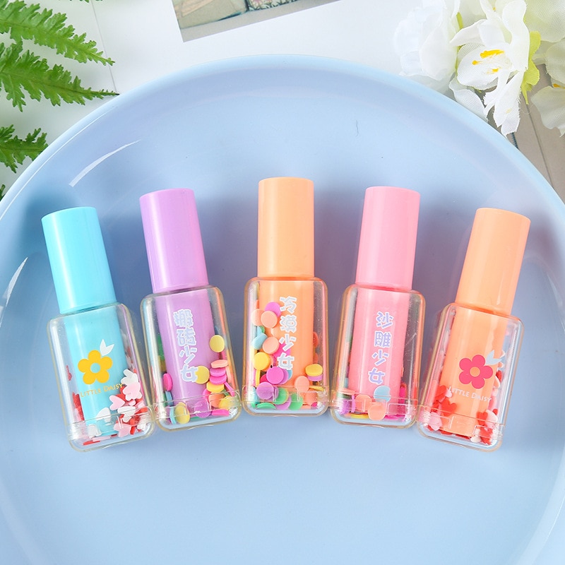 1 Pcs Nail Polish Bottle Highlighter Pen Cute Kawaii Graffiti Marker Paint Stationery Drawing Lovely Sweet Pens