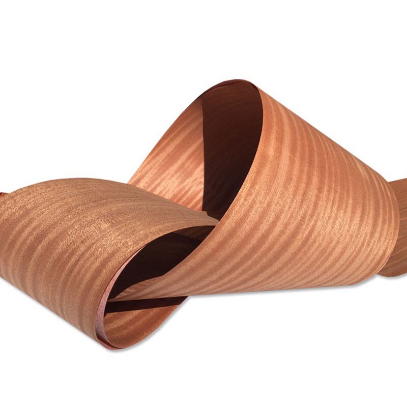 Natural Genuine Wood Veneer Sliced Sapele 0.2MM Veneers Furniture Edge Banding 26*250cm（W*L）