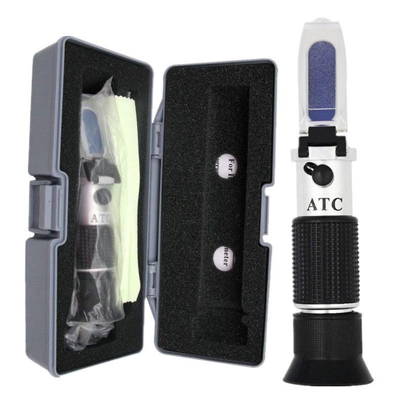 Hand Held Tester Tool 4 In 1 Refractometer Motor Vloeistof Glycol Antivries Vriespunt Batterij Refractometer Antivries Tester: With Box