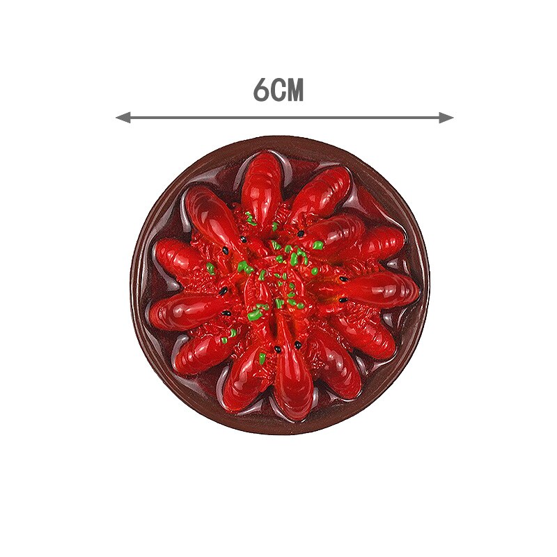 Creatie-nevera magnética para camarones, imán de simulación de comida de mar, langosta, cangrejo, imanes de nevera de poliresina, de recuerdo