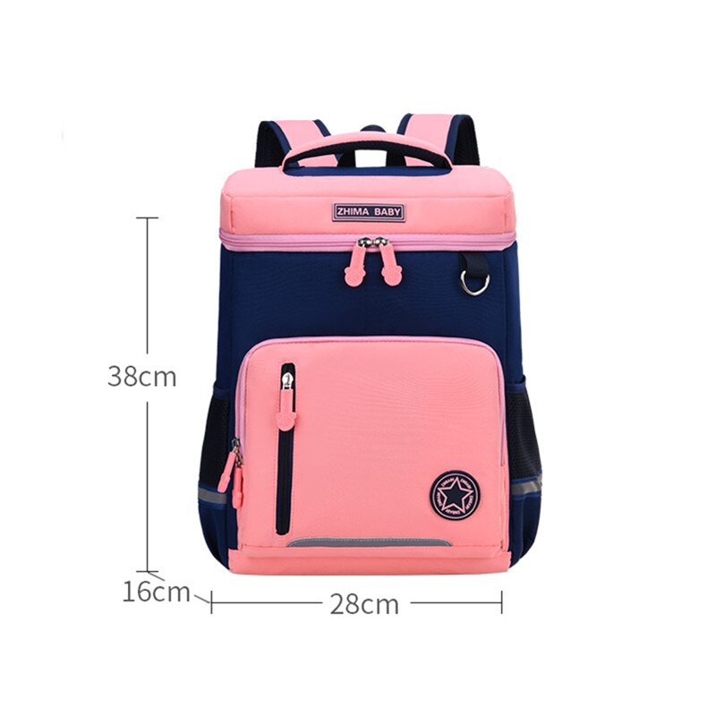 Wasserdichte freundlicher Schule Taschen für Jungen Mädchen Orthopädische Schule Rucksack freundlicher Buch Tasche Primay Schule Rucksäcke Bolsa Infantil: Rosa klein