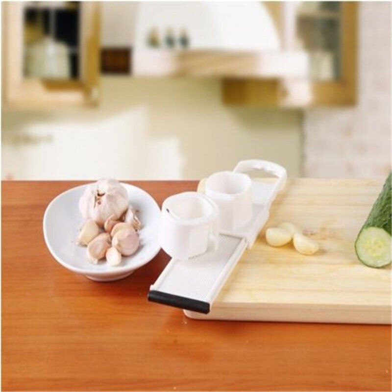 Neue Knoblauch Hobel Cutter Schredder 2 in 1 Funktion Küche Werkzeug