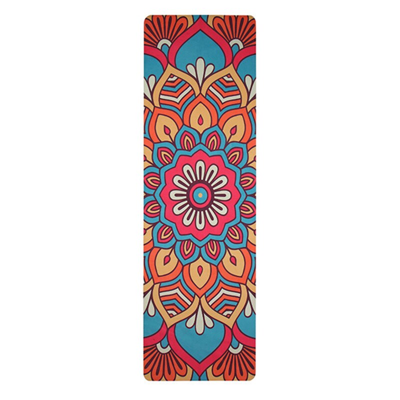 Yoga Mat - 183x61cm - 6mm Thick - Non-Slip Suede - Portable Fitness Blanket: Red