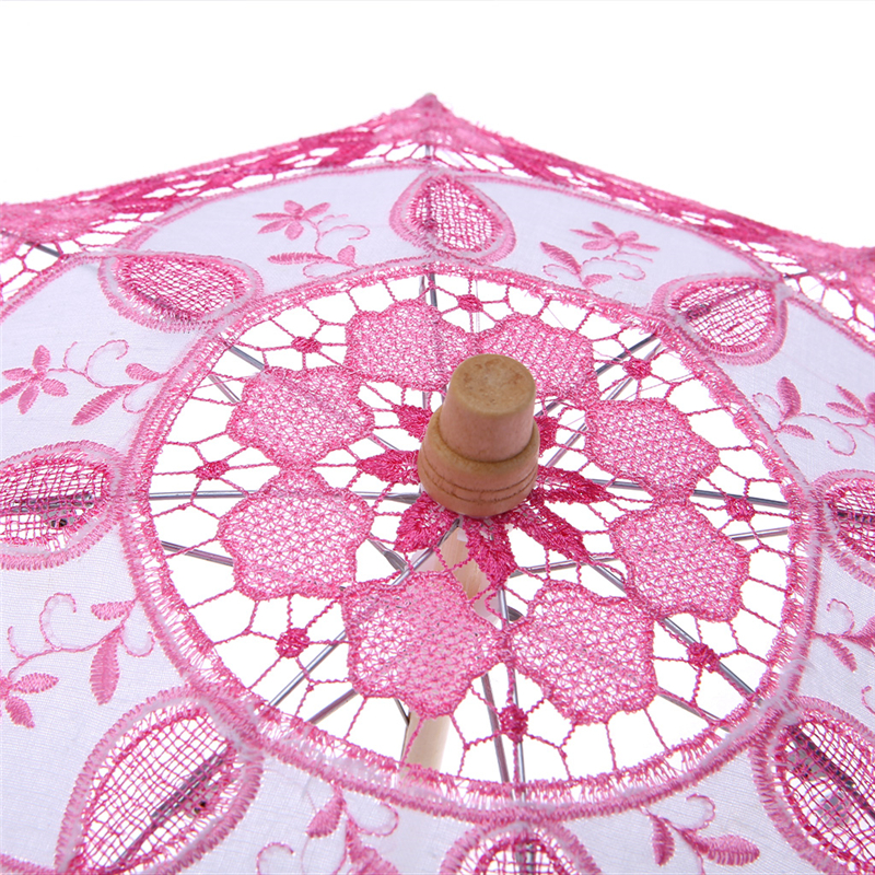 Sombrilla de papel de estilo tradicional chino, superventas, sombrilla de encaje bordado para decoración de boda