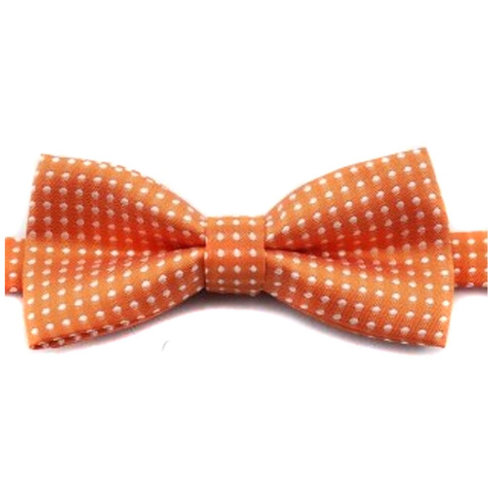 Formal Children's bow tie Polyester solid color Butterfly Wedding Party Dot Necktie Kid Suit Tuxedo Dicky Pet Bow Tie: Orange