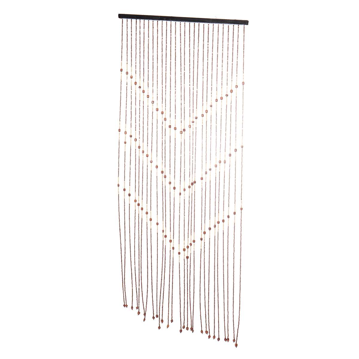 175x90cm 27 Lines Wooden Bead String Curtain Handmade Wooden Blinds Partition Curtain Home Door Living Room Bedroom Blinds Decor
