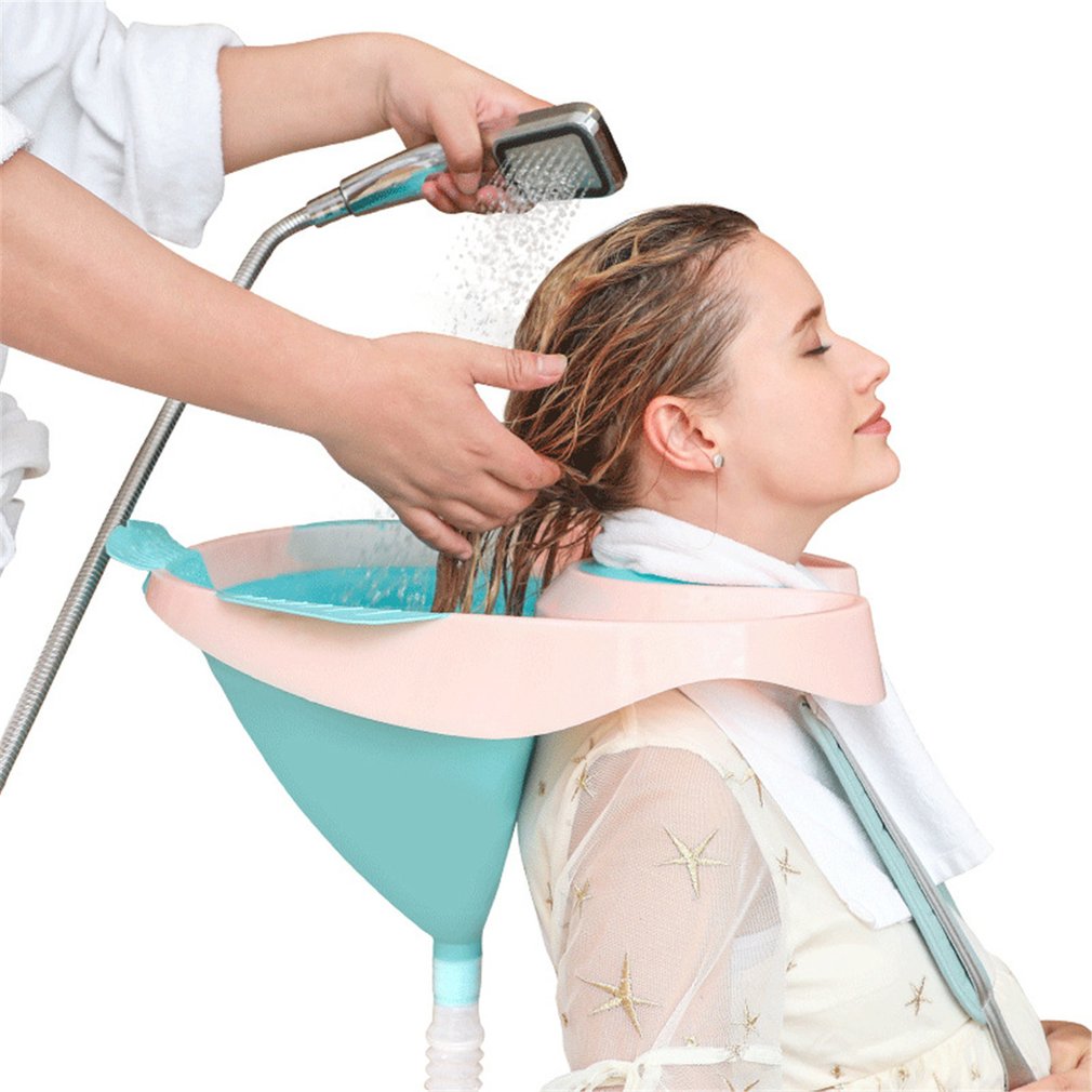 Bærbar hårvask skål shampoo skål håndvask badeværelse vask hår værktøj til gravide ældre børn plejehjem hjemme spa