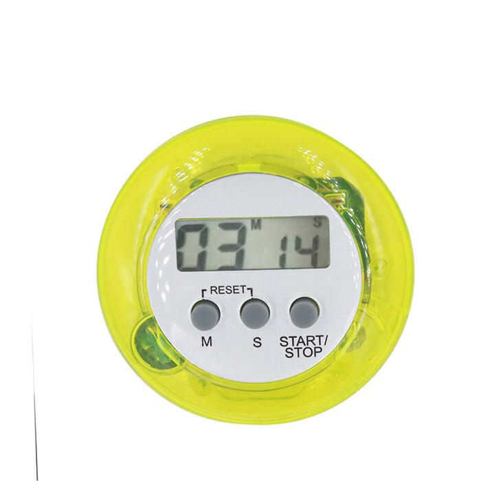 Practical Multi Plastic Kitchen timer Round Electronic Timer Countdown Timers Random Color Kitchen Mini Timer 20% off: Yellow