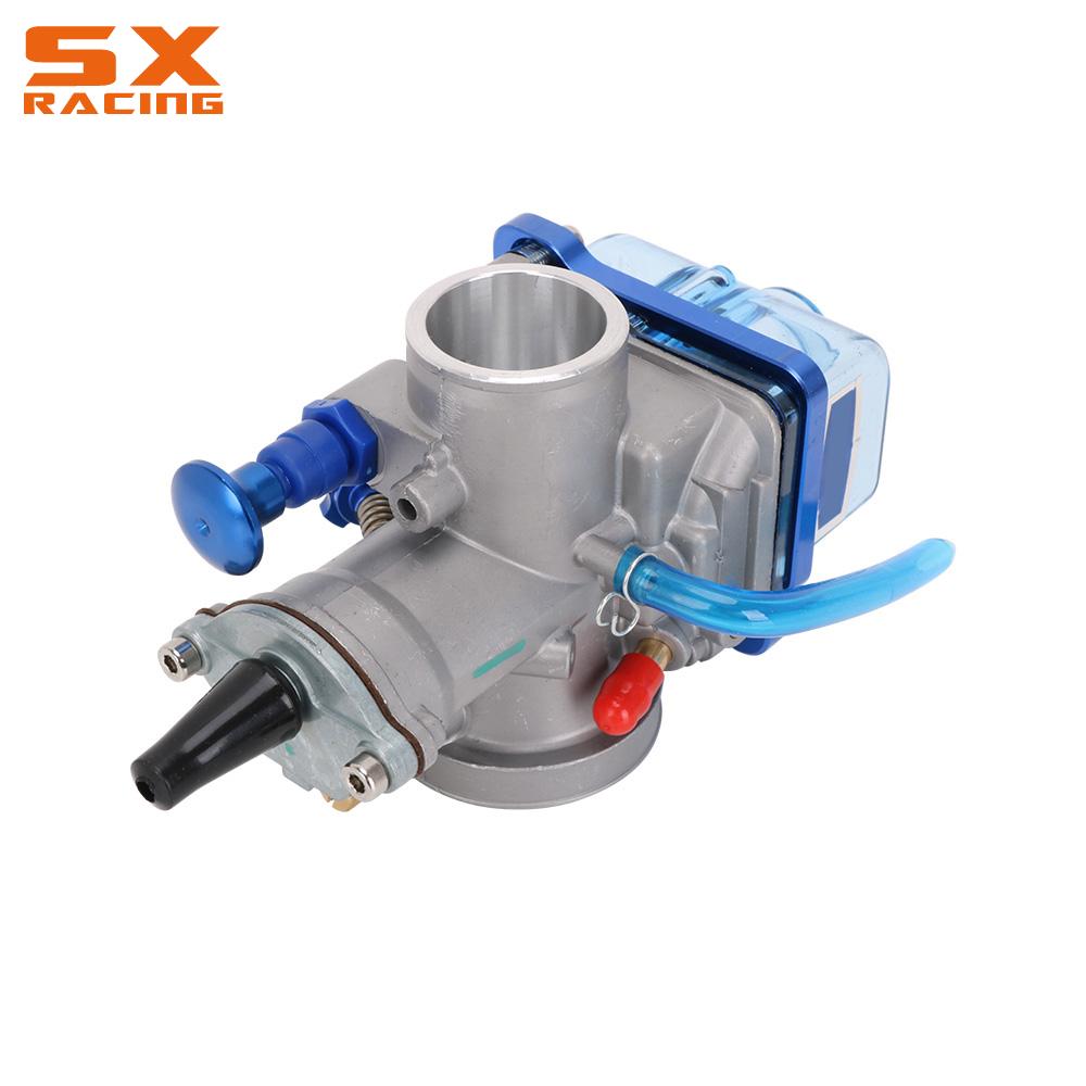 Motorcycle Universal Carburetor For Keihin PWK 28 30 32 34 MM 2T 4T Blue transparent cover bowl With Power Jet Dirt Bike