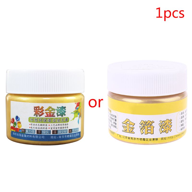 Gold Paint Wood Metal Lacquer Varnish Water-based 100g for Ceramics Furniture 667B