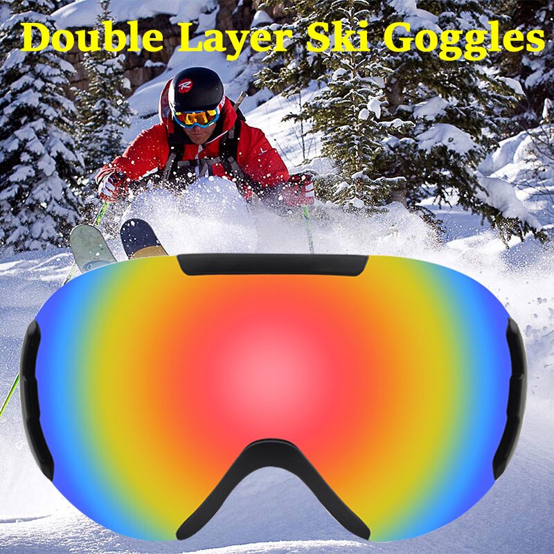 Anti-fog Double Layers Ski Goggles Lens Ski Mask Glasses Skiing Snow Snowboard Goggles Eyewear Mirror Polarize Men Women