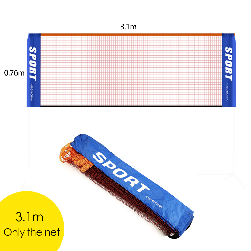 3-6M Portable Standard Badminton Net Badminton Training Square Mesh Tennis Badminton Square Net Shuttlecock Network: 3.1m X 0.76m