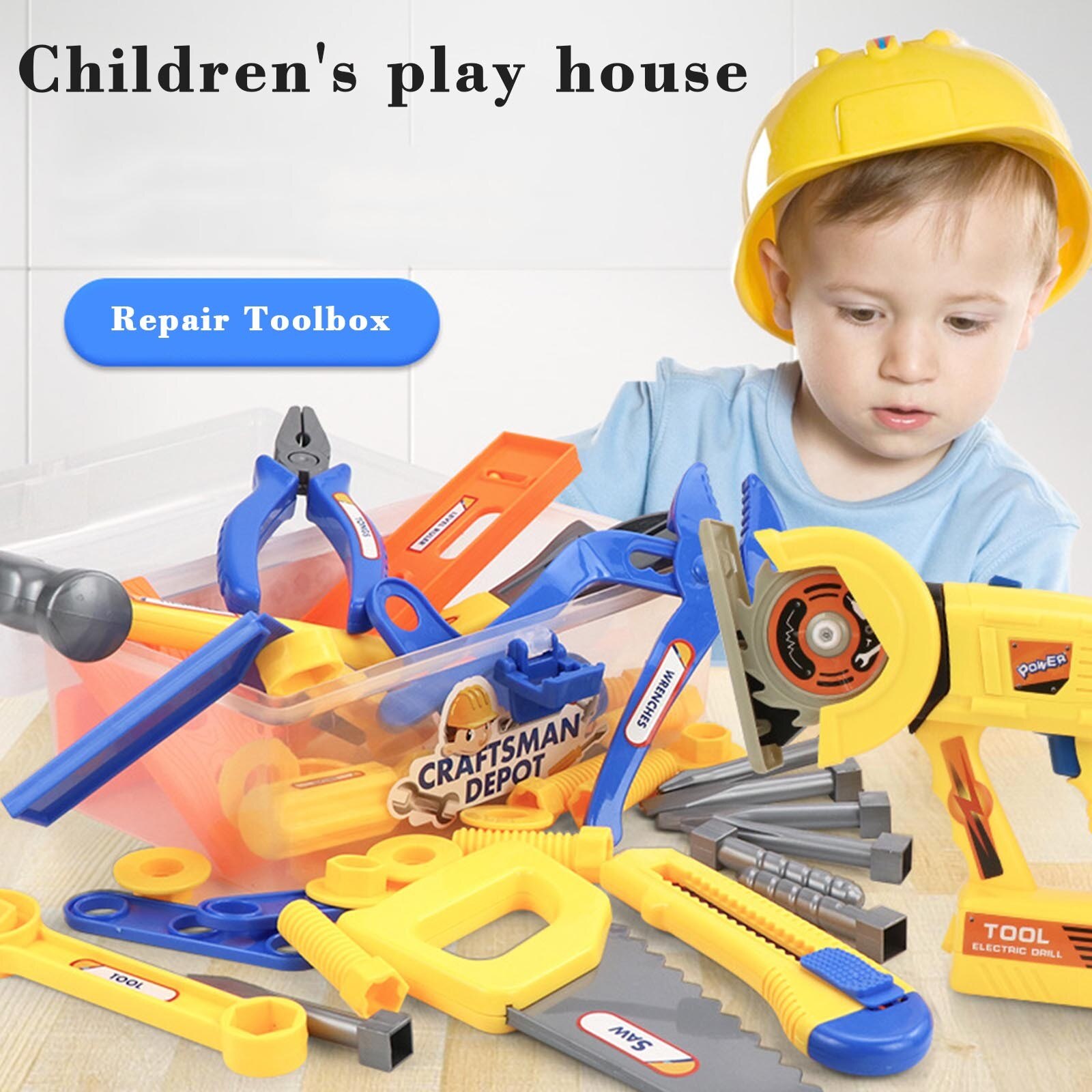 26Pcs Plastic Gebouw Tool Kits Set Kids Diy Bouw Educatief Speelgoed Plastic Spel Leren Techniek Puzzel Speelgoed