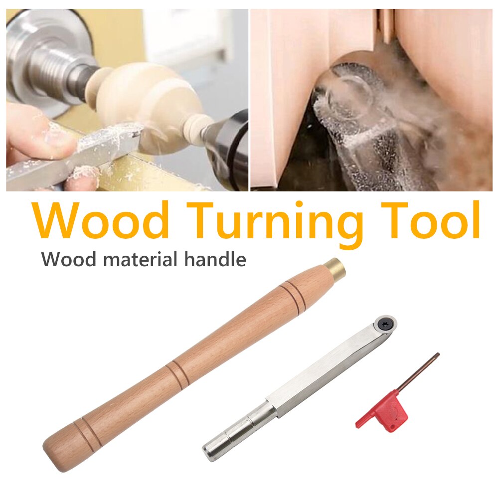 Wood Turning Tool With Handle Chisel Woodworking Hobbyist Rustproof Insert Cutter Carpenter DIY Lathe Practical Home Sharpening