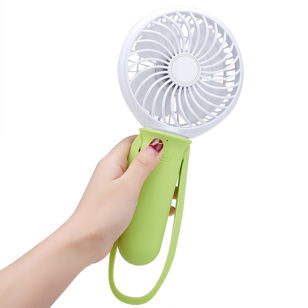 USB Three-Speed Adjustable Lighting Small Low Noise Colorful Portable Desk Multi-function Mini Rechargeable Fan