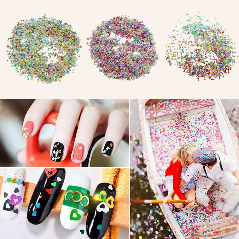 3mm Mini Stars Sprinkles Confetti Birthday Party Wedding Decoration Confetti DIY Nail Art Craft Metallic Star Party Supplies
