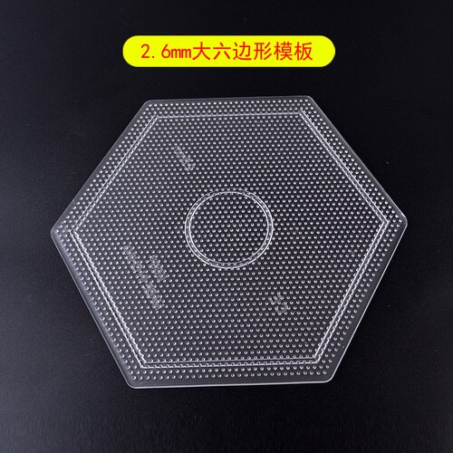 5 millimetri 2.6 millimetri perline Hama 5 millimetri Tavole di Plastica Trasparente Tavole Forate Perline Fusibili Tavole Forate giocattoli di apprendimento per i bambini: 2.6mm Large hexagon