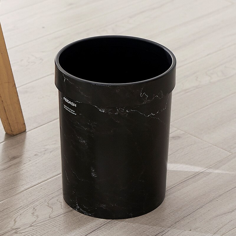 Woonkamer Slaapkamer Afvalbak Zonder Deksel Europese Stijl Marmeren Patroon Plastic Prullenbak Kantoor Badkamer Keuken Prullenbak