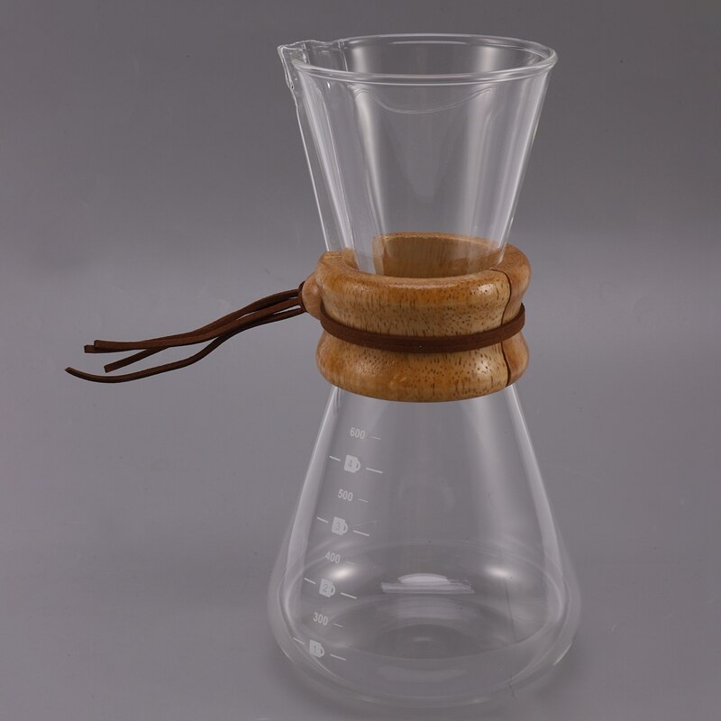 600Ml Hittebestendig Glas Koffie Pot Koffie Brouwer Cups Geteld Koffiezetapparaat Barista Percolator
