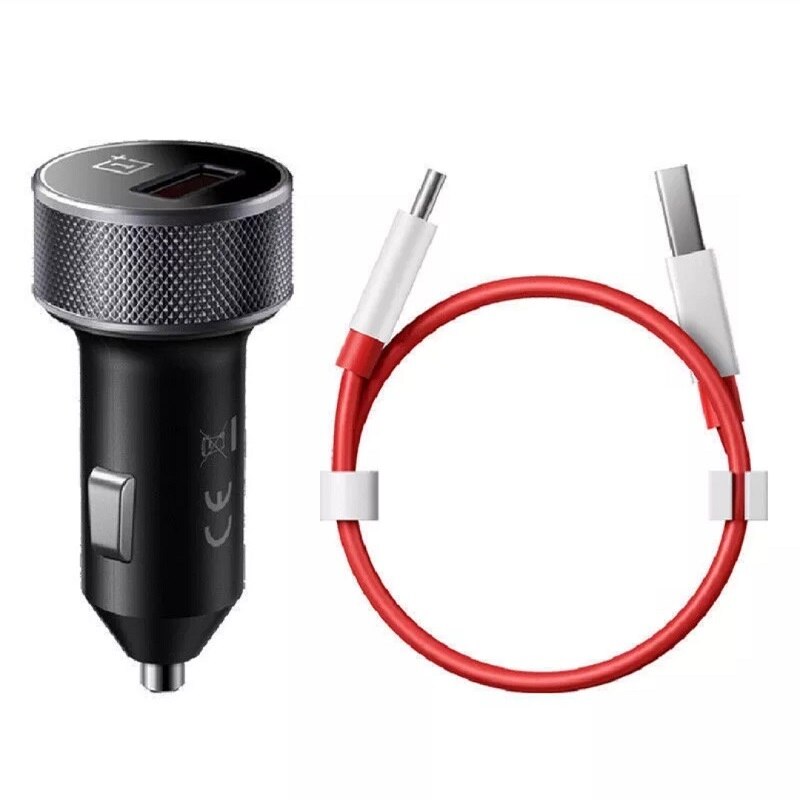 Originele Oneplus 6T Dash Opladen Autolader Met 1M 1.5M Dash Type-C Kabel Fast Quick lading Voor Oneplus 7 6T 6 5 3T 3: charger and 1mcable