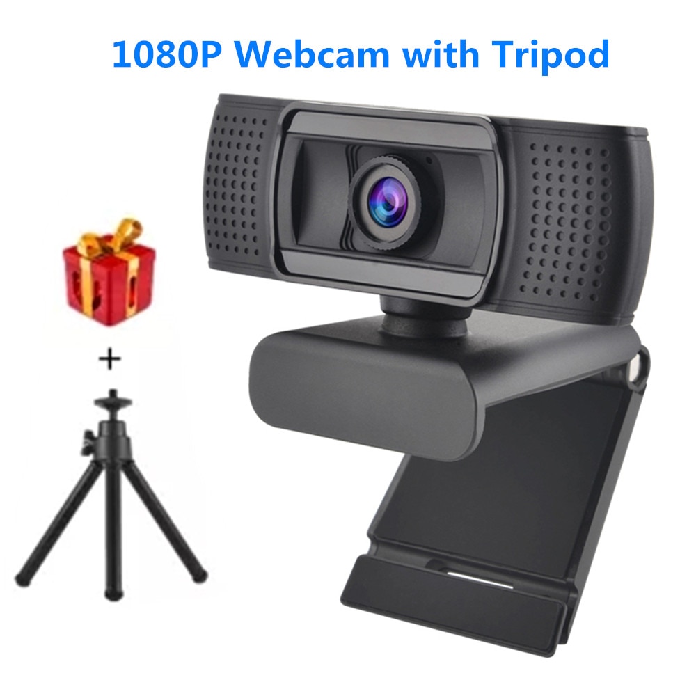 Usb Webcam 1080P 60fps Focus Web Camera Met-Noise Cancelling Microfoon Pc Camera Webcam Met Statief Voor Live online Onderwijs