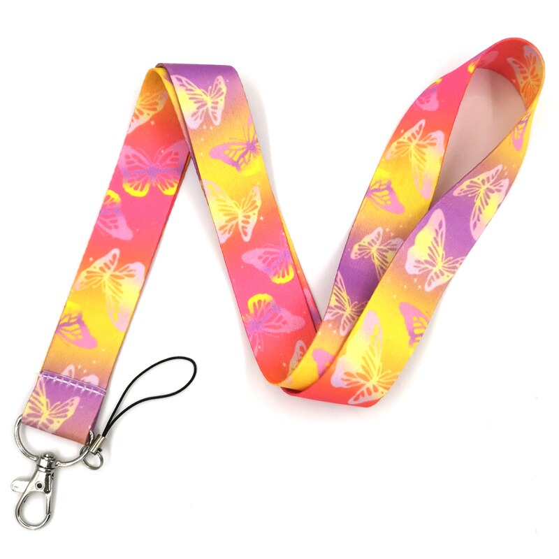 Vlinder Telefoon Bandjes Lanyards Voor Sleutels Id-kaart Badge Holder Sleutelhanger Nekkoord Singels Lint Hang Touw Mobiele Accessoires: 06