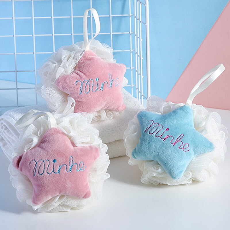 Costway-boule de bain, jolie boule de nettoyage en filet de loofa, éponge de bain et douche, tissu de lavage à bulles douces