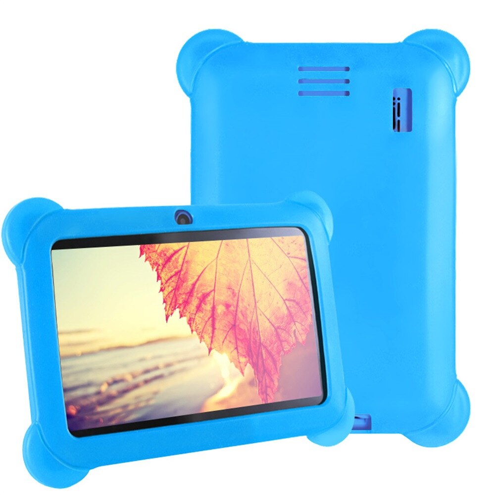 45# 7-inch Silicone Case Protective Cover For 7in Q88 Y88 Kids Tablet Protective Back Case Cover For 7 Inch Allwinner A33 A23: Sky Blue
