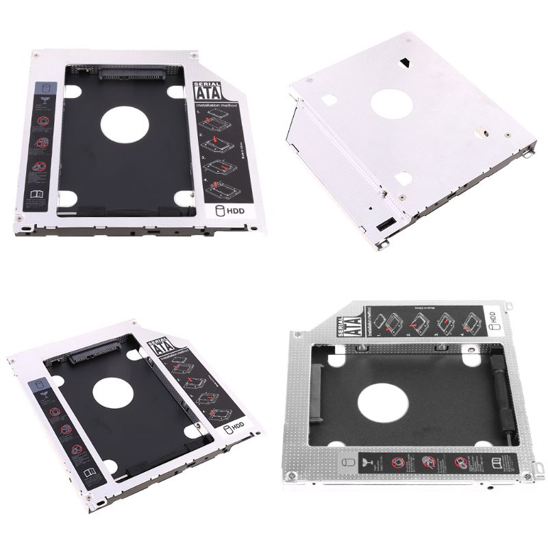 Second HDD Caddy SATA 2.5\" HDD SSD 9.5mm Enclosure For Apple Macbook DVD ROM K43B